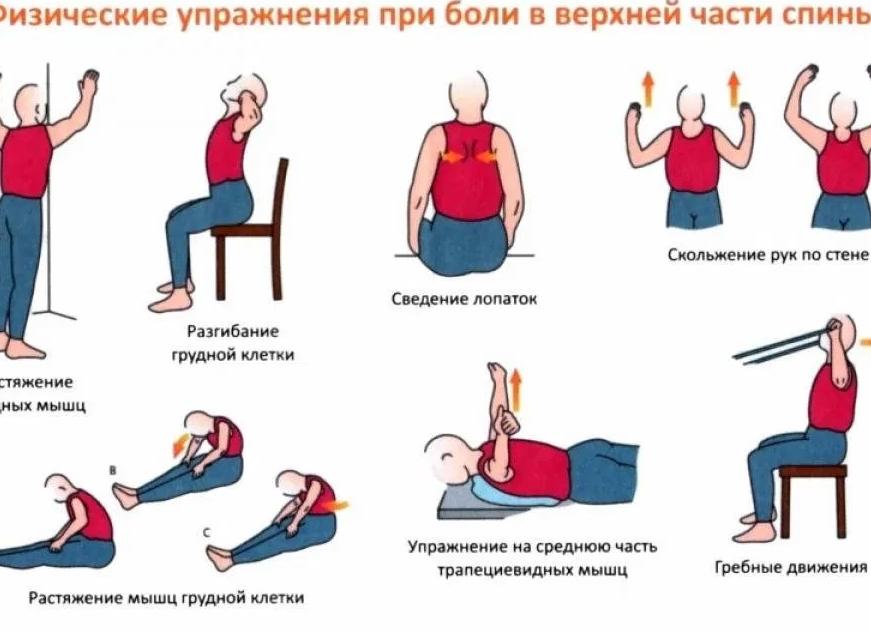 Упражнения ЛФК при грудном остеохондрозе